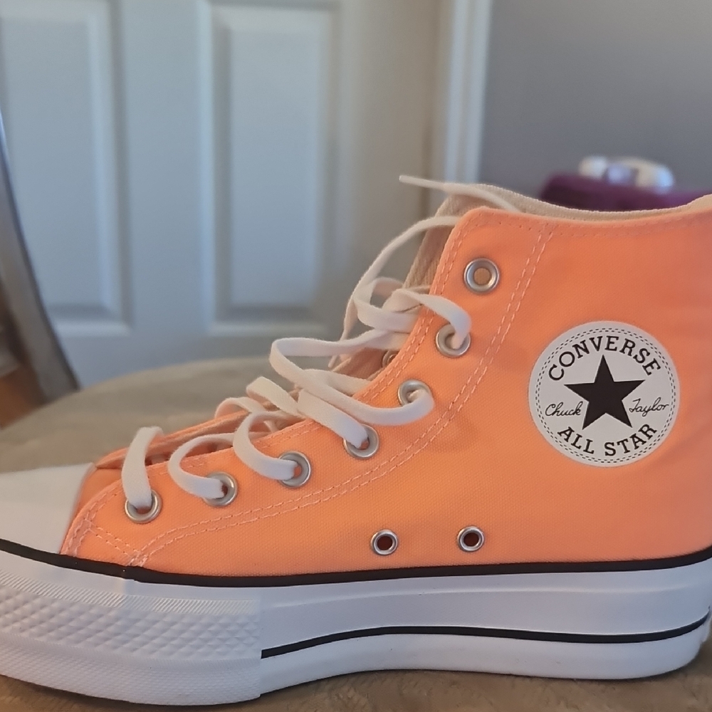 Converse Women's Bright Orange High-Tops